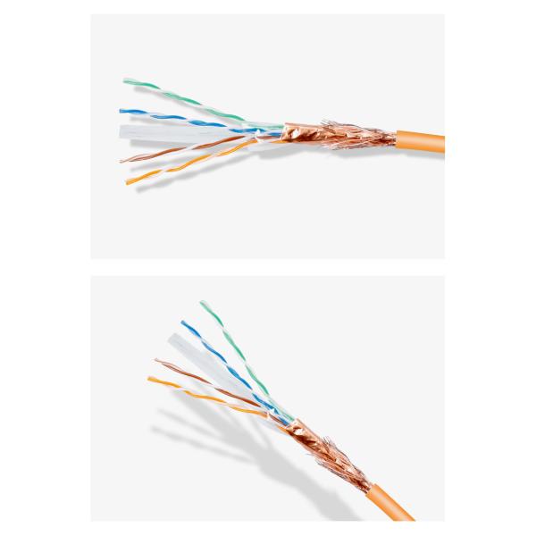 Orange Cat6 Lan Cable 4 Pair Bare Copper Or CCA 1000ft Pull Box