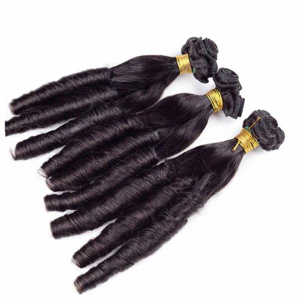 Indian Funmi Human Hair Spring Curly Virgin Hair Weave Natural Color Hair Extensions Funmi Egg Curls