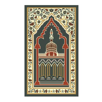 Tapete de oração individual fácil de limpar 10-12mm da mesquita do tapete de oração 26 X 48inch