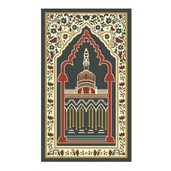 Tapete de oração individual fácil de limpar 10-12mm da mesquita do tapete de oração 26 X 48inch