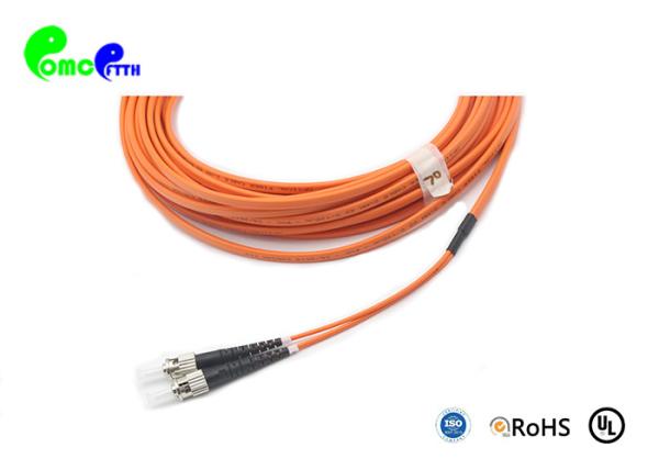 OM1 2.0mm Duplex 62.5 / 125μm ST UPC -  ST UPC Fiber Optic Patch Cable PVC Orange