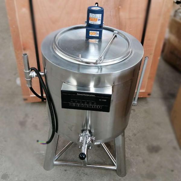 Electric Heating 300L Small Milk Pasteurizer 1.5mm Thickness