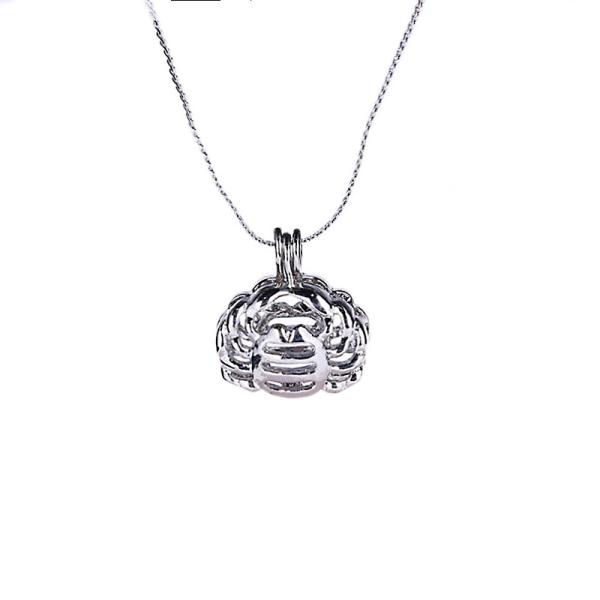 Natural Wish Freshwater Love Pearl Precious 12 Horoscope Zodiac  Cage Holder Necklace Pendant Gift Set