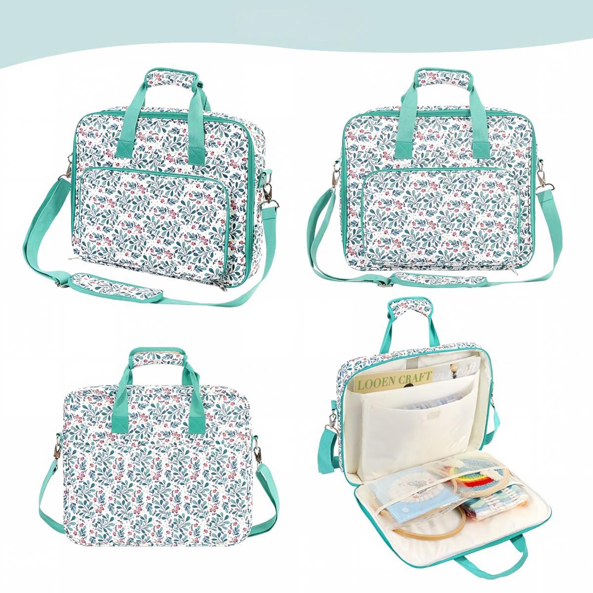 Double Layer Embroidery Thread Storage Bag With Customizable Design And 39 X 32 X 6 Cm Size