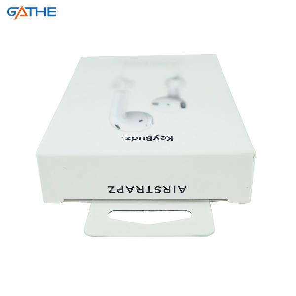 Custom OEM White Foldable Bluetooth Earphones Cardboard Packaging Boxes For Wireless Earbuds