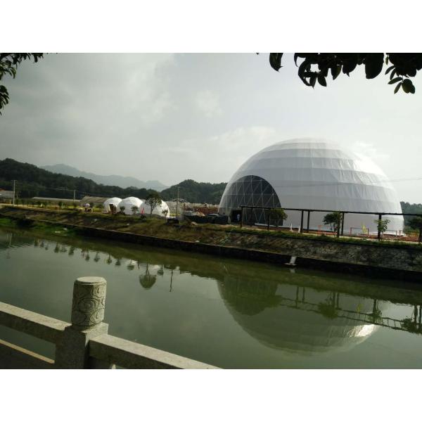 Geodesic Wind Resistant Hotel Dome Tent Scenic Area Huge Stainless Steel Frame