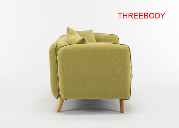 Leisure Modern Bedroom Furniture Fruit Green 3 Seater Fabric Sofa Elegant