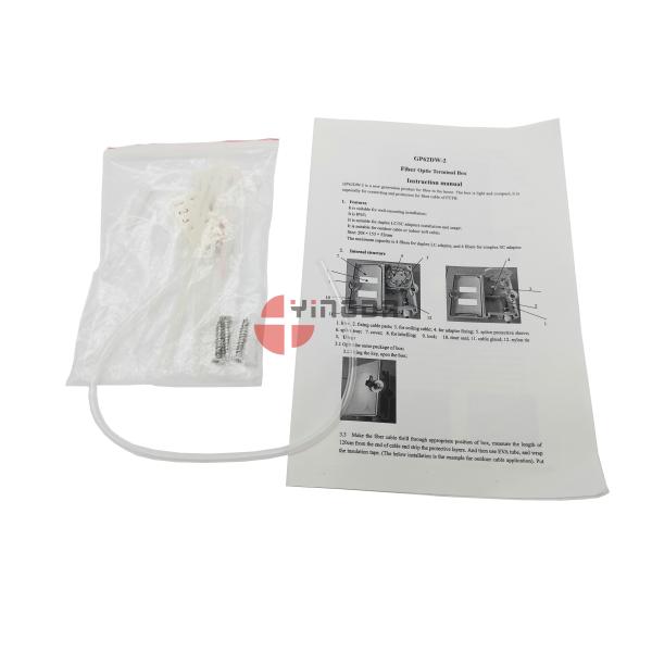 Outdoor IP65 Fiber Optic Splitter Box Plastic 2 Ports Polymer Synthetic Plastic Material