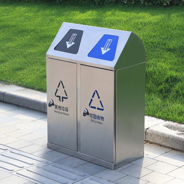 Hot Sale Low Price Metal Trash Bin Classic Double Barrel Trash Bin