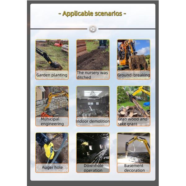 1.3 Tons Mini Digger Excavator All In One Compact Crawler Excavator 7.6kw 0.025m3