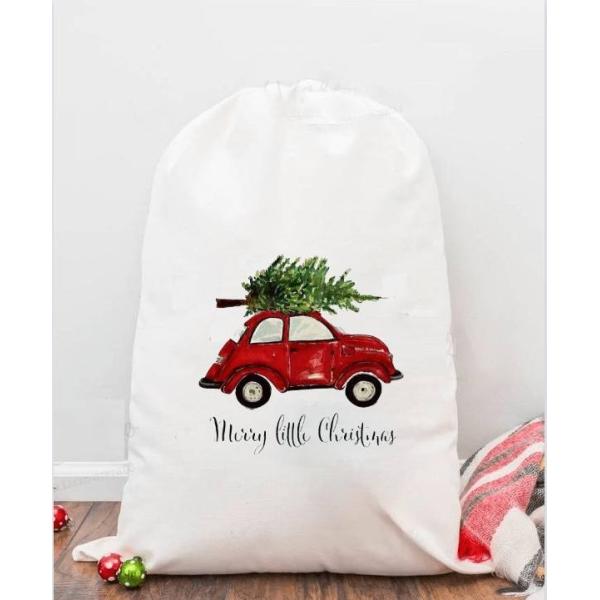 Customized Color Sublimation Christmas Drawstring Bag for Customized Gift Wrapping