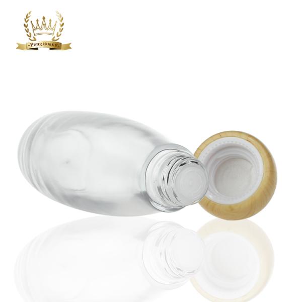 Emballage cosmétique en bambou de bouteille du couvercle 20ml-120ml pour des produits de soin pour la peau