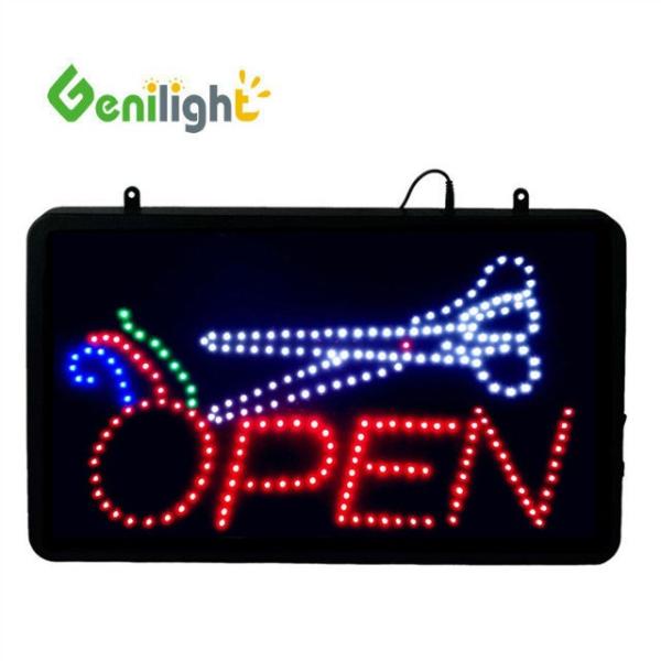 Genilight Indoor Electronic LED Hair Salon Open Sign with CE RoHS LVD Certificate