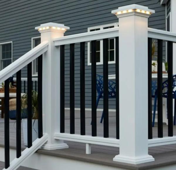 Modern Clear and Silver Glass and Brushed Steel Handrail