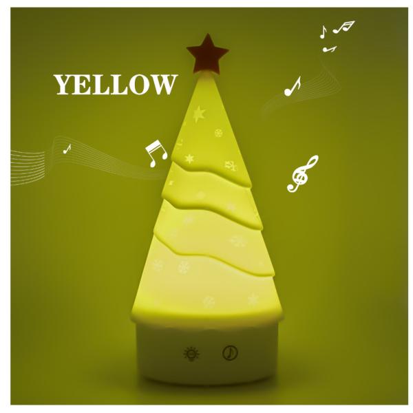 Luz de noite de árvore de Natal ecológica personalizada com controle táctil e função de música
