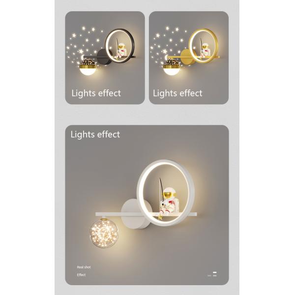 Astronaut wall lamp bedroom bedside lamp children's room lamp boy and girl stars wall lamp(WH-OR-251)