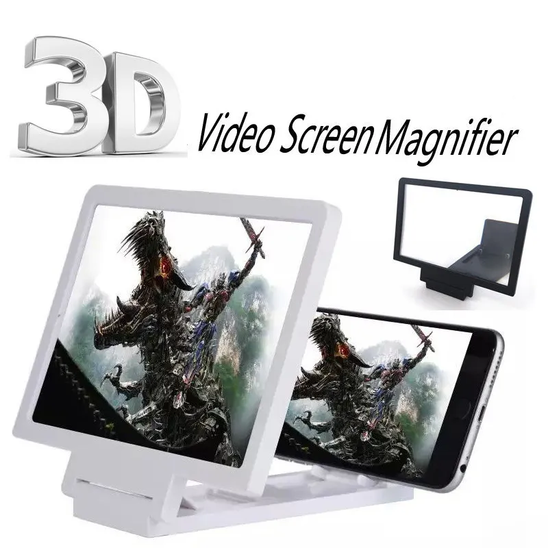 Wufan Mobile Phone LED Magnifying Glass 2X Folding Enlarged 3D Magnifier Screen Portable HD Amplifier