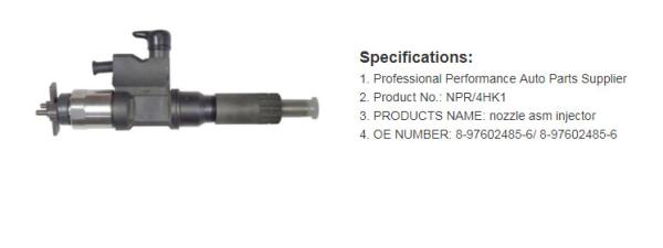 095000 5345 Denso Diesel Fuel Injectors For 4HK1 6HK1 8-97602485-6 8976024856