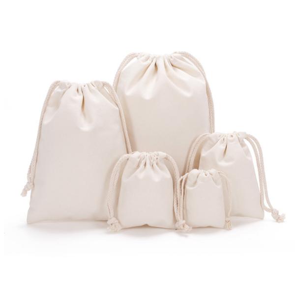 Shopping Storage Washable Biodegradable Food Safe 100% Natural Cotton Muslin Bags Bulk