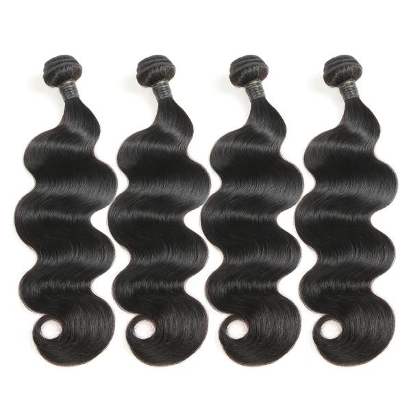 Authentic Virgin Brazilian Remy Natural Body Wave Hair Tangle - Free Clean Weft