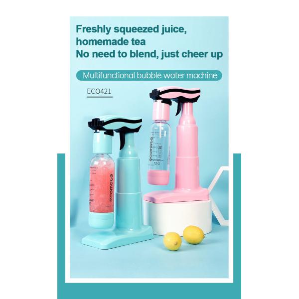 Pink 130x230x340mm Bubble Water Machine Juice Home
