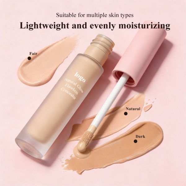 Own-brand Cosmetics Natural Organic Matte Full Coverage Vegan Waterproof Whitening Mineral Liquid Concealer 24-Hour Long-Lasting
