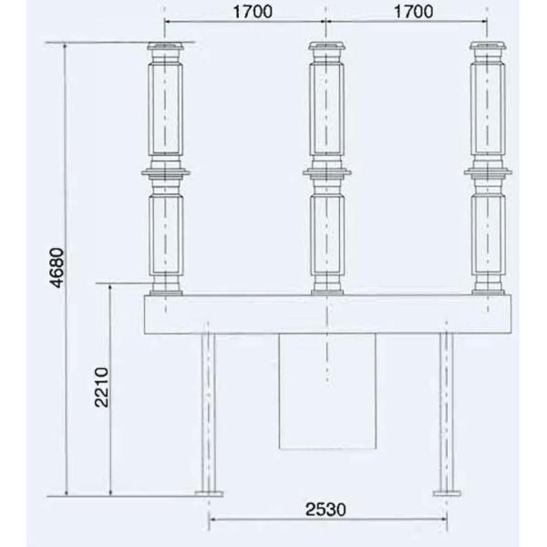 На открытом воздухе высоковольтный AC 50HZ автомата защити цепи 126kV гексафторида серы