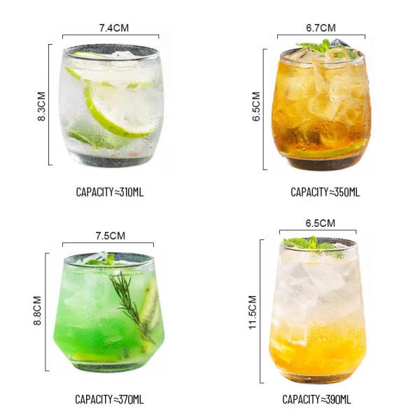 Commercial 8OZ-13OZ Highball sans tiges Glassess- lave-vaisselle Barware sécurisé pour les cocktails / bière / whisky