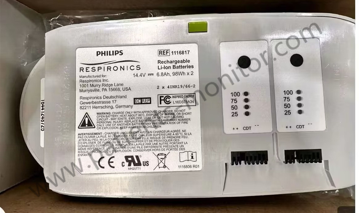 Филипп Respironics ПРОСТО ИДЕТ мини перезаряжаемые REF 1116817 батарей 14.4v 6.8Ah 98Wh Li-иона