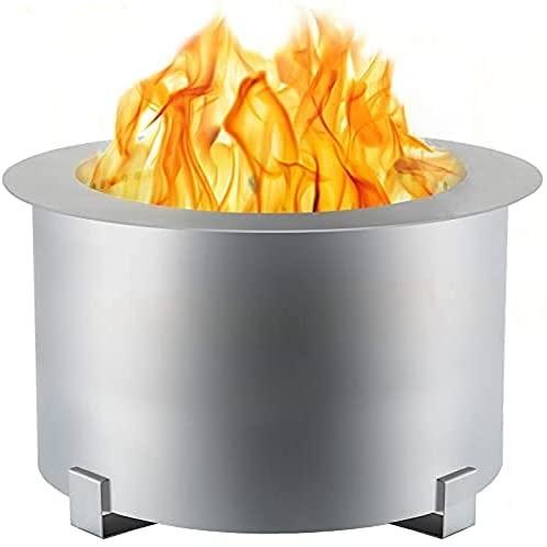 Metal Smokeless Wood Fire Pit Stone Camping Steel Outdoor Table Fire Circle