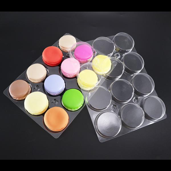 12 Pcs Plastic Macaron Containers Rectangle Hygiene And Safety With Lid
