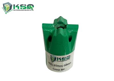 Desgaste transversal do bocado de broca de H25 35mm - bocado de broca resistente da linha para a perfuração da mineração e do furo