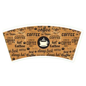 Бумажная чашка вентилятор PE покрытая бумага для горячего и холодного отложения 3oz-22oz экологически чистые материалы