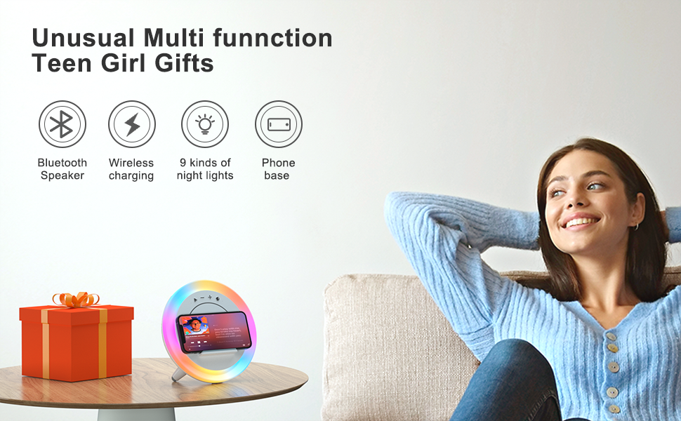 Multicolor беспроводной поручая свет ночи 10W с диктором Bluetooth