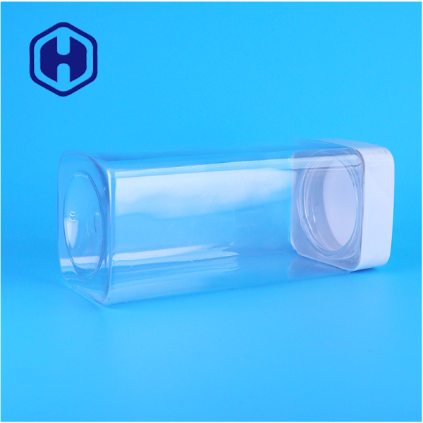 ODM Square Efficiency PET Plastic Food Cookies Dry Fruits Jar Supplier Bulk Order With Lid