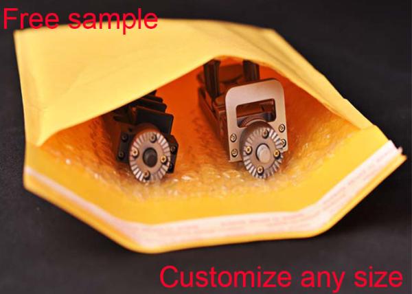 Padded Courier Kraft Paper Bubble Mailers 2 Sealing Sides Logo Printing Envelopes