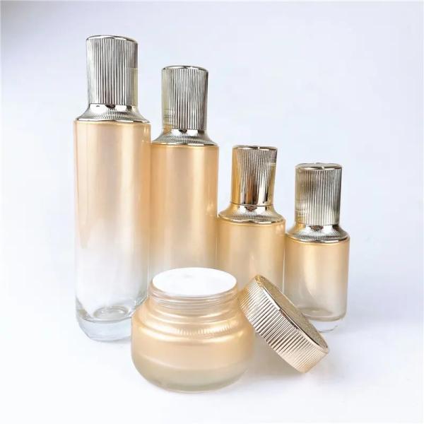 High-Performance and Chemical-Resistant Glass Bottle Set for Packaging Skin Care Lotion and Face Cream Jars