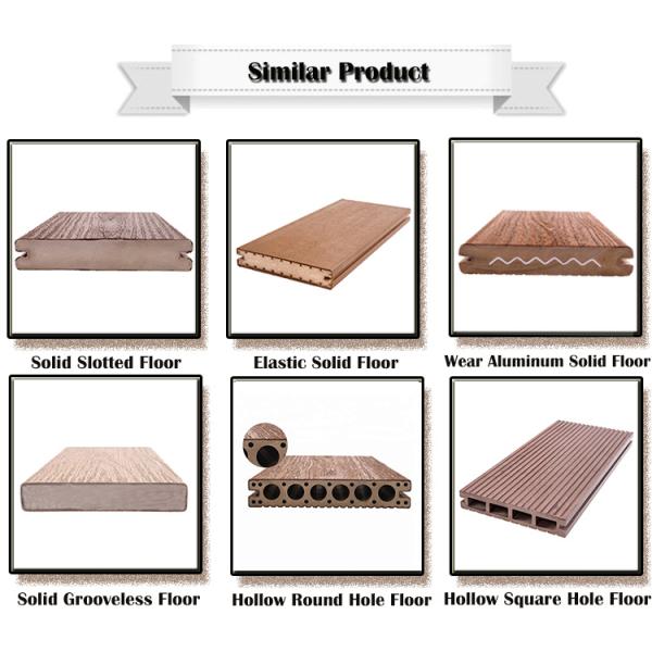 140mm*25mm Anti-fading Solid PVC Decking for Outdoor Garden Eco-friendly Asa Capped