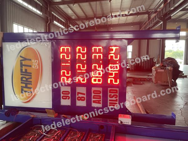 Completely Gas Price Sign 8'' Digit Height With Foothold And LOGO