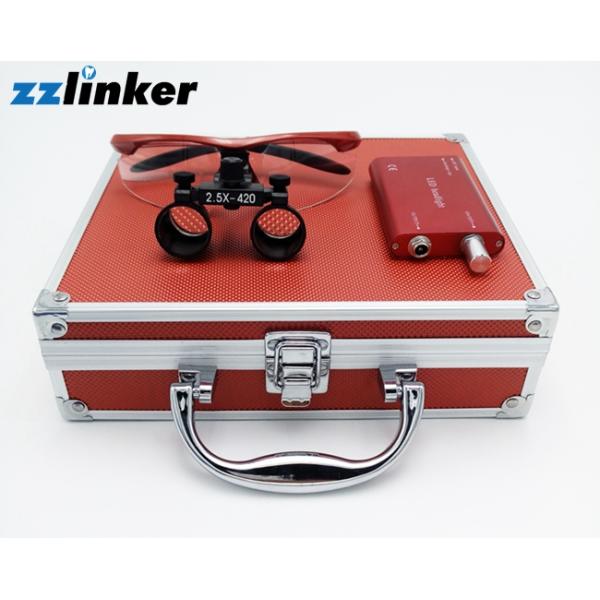 High Power Adjustable Dental Loupes , Surgical Magnifying Glasses With Light