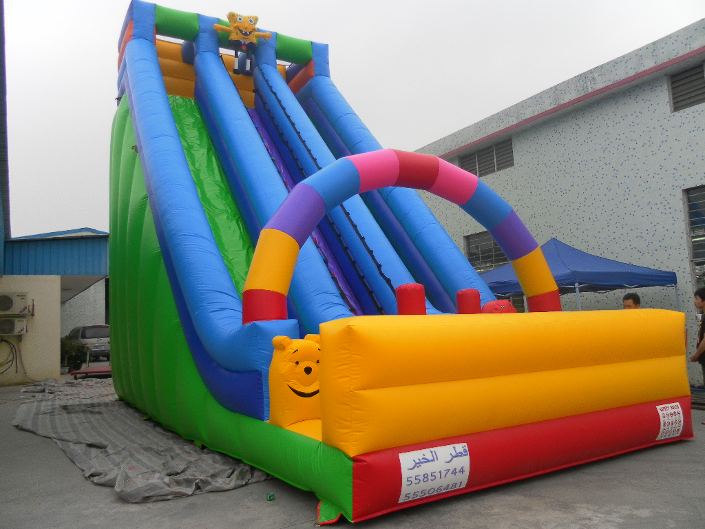 Factory Custom Outdoor rainbow Inflatable Amusement Park/inflatable Water Slide/slip n Slide for Party Rentals