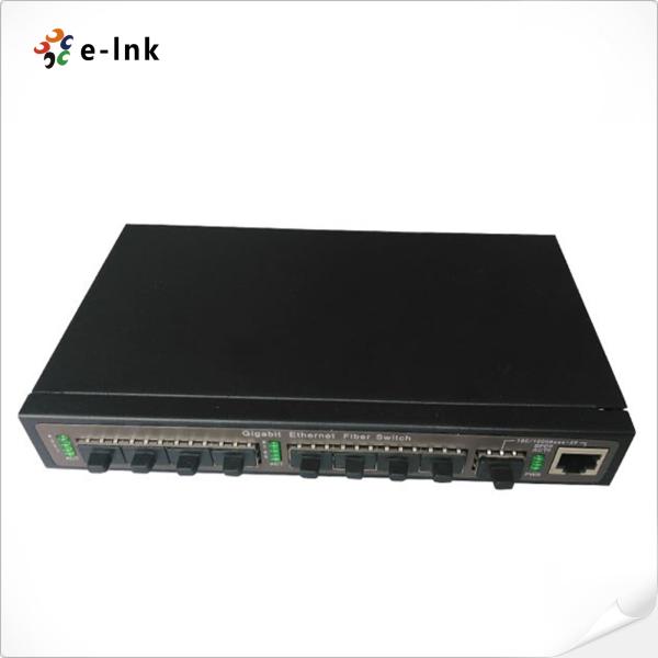 Switch fibre optique avec 8 ports SFP 100M + 1 port SFP/TP 1000M (Combo) pour liaison montante