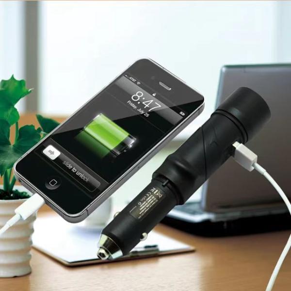 Safety Hammer Power Bank with 5.0V/2.4A USB Cell Phone Car Charger and LED Light Source