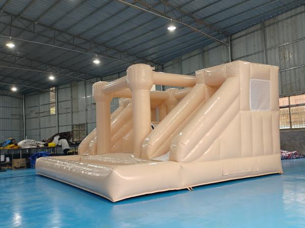 Tarpaulin Inflatable Bounce House Pink Inflatable Event Bouncer com Slide Inflatable Party Combo para Crianças