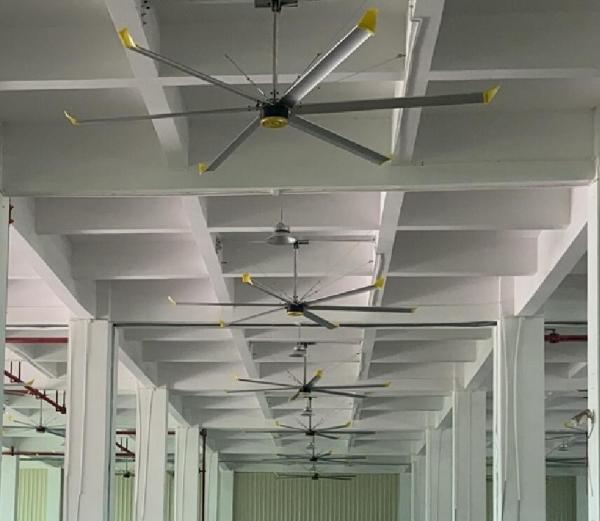 7.3m 50RPM Aluminum Blade Ceiling Fan For Workshop Ventilaition