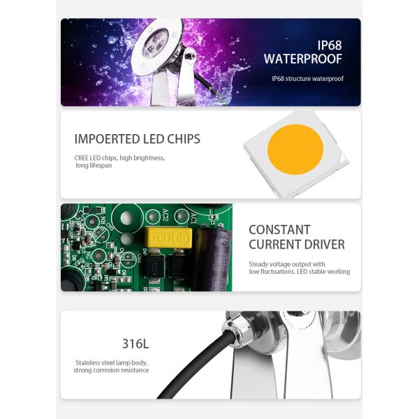 Шарика бассейна изменения 12V цвета часов жизненного периода водоустойчивого прозрачные закаленные стеклянные 50000