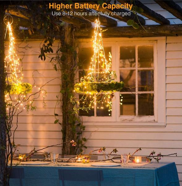 Indoor Outdoor Solar Powered String Lights For Garden Patio Gate Yard