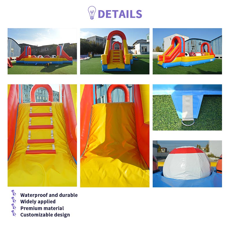 Commercial Grade Inflatable Jumping Ball Game Big Baller Obstacle Course Leap of Faith Interactive Game for Parties