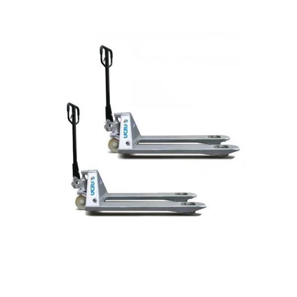 CE Approval Stainless Steel Hand Pallet Truck , Hygienic 2000kg Pallet Truck