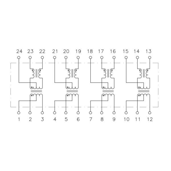 TG1G-E001NYRL Single Port Gigabit Ethernet Transformer SMD Mounting